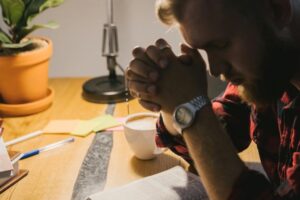 man praying