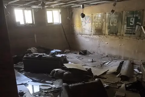 Basement destroyed by flooding